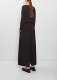 Heavy Jersey Wide Essential Trousers — Brown
