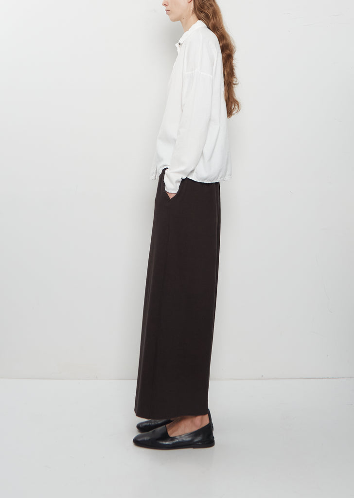 Light Cotton Short Collar Shirt — Milk