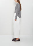 Compact Cotton Wide & Long Trousers — Milk