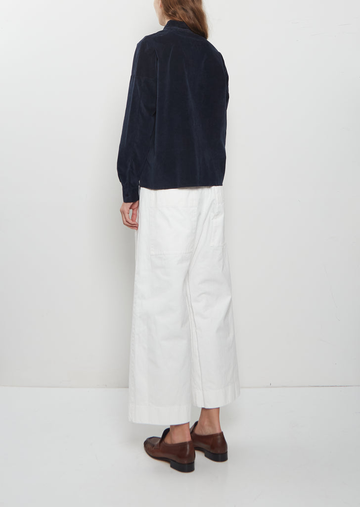 Velvet Short Collar Shirt