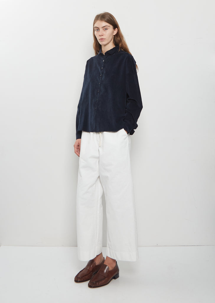 Velvet Short Collar Shirt