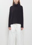 Heavy Jersey Turtleneck — Navy