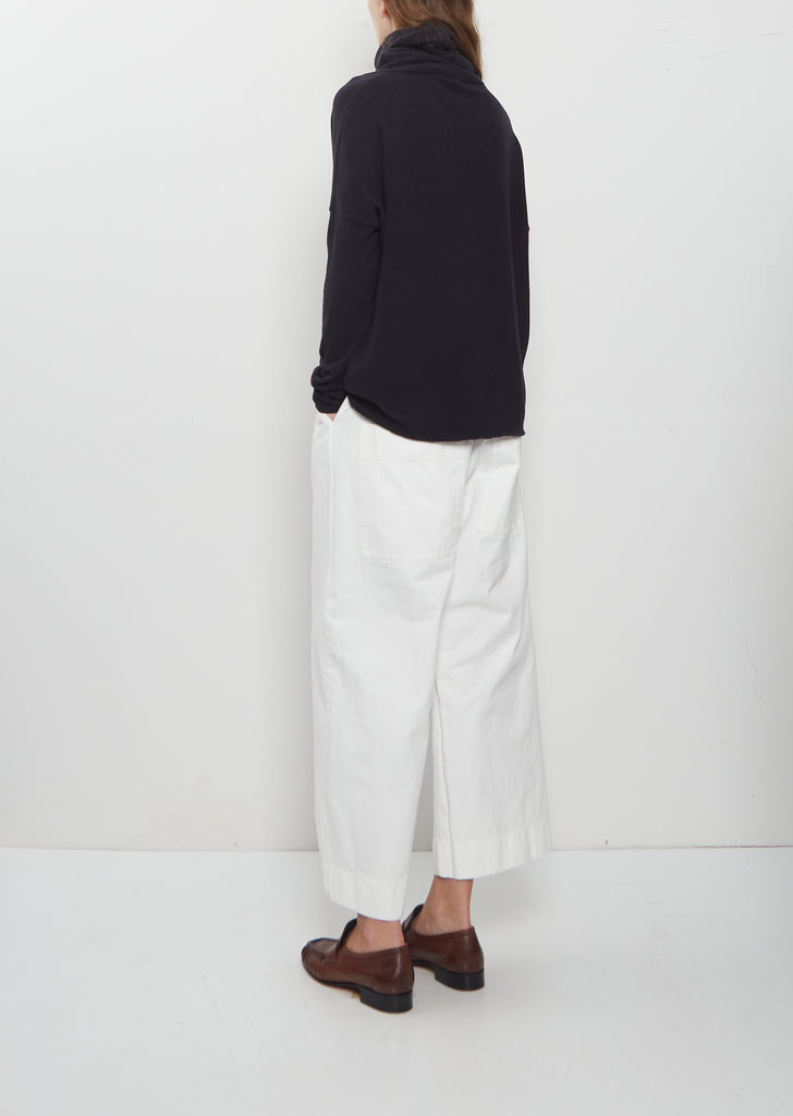 Heavy Jersey Turtleneck — Navy