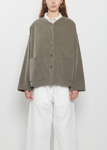 Velvet Loose Blazer — Taupe