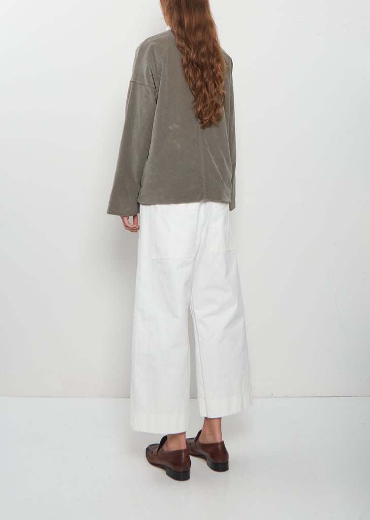 Velvet Loose Blazer — Taupe
