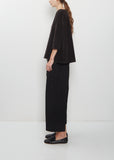 Velvet Boatneck Top — Brown