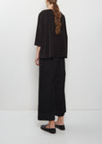Velvet Boatneck Top — Brown