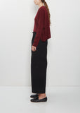 Compact Cotton Wide & Long Trousers — Black