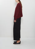 Cashmere V-Neck Sweater — Wine