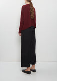 Cashmere V-Neck Sweater — Wine