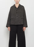Wool Blend Tweed Loose Blazer