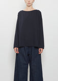 Light Cotton Long Sleeve T-Shirt — Navy