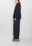 Light Cotton Long Sleeve T-Shirt — Navy