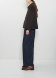 Compact Cotton Overshirt Jacket — Brown