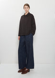 Compact Cotton Overshirt Jacket — Brown