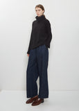 Heavy Jersey Turtleneck — Black