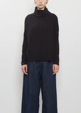 Heavy Jersey Turtleneck — Black