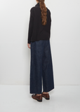 Heavy Jersey Turtleneck — Black