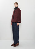 Velvet Loose Blazer — Wine