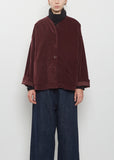 Velvet Loose Blazer — Wine