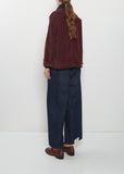 Velvet Loose Blazer — Wine
