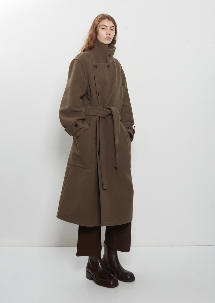 Wrap Wool Coat — Thyme