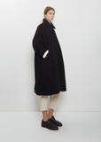 Big Blobby Cashmere Coat — Black