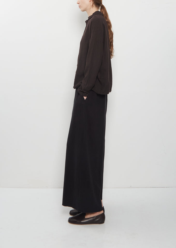 Heavy Jersey Wide Essential Trousers — Black