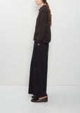 Heavy Jersey Wide Essential Trousers — Black