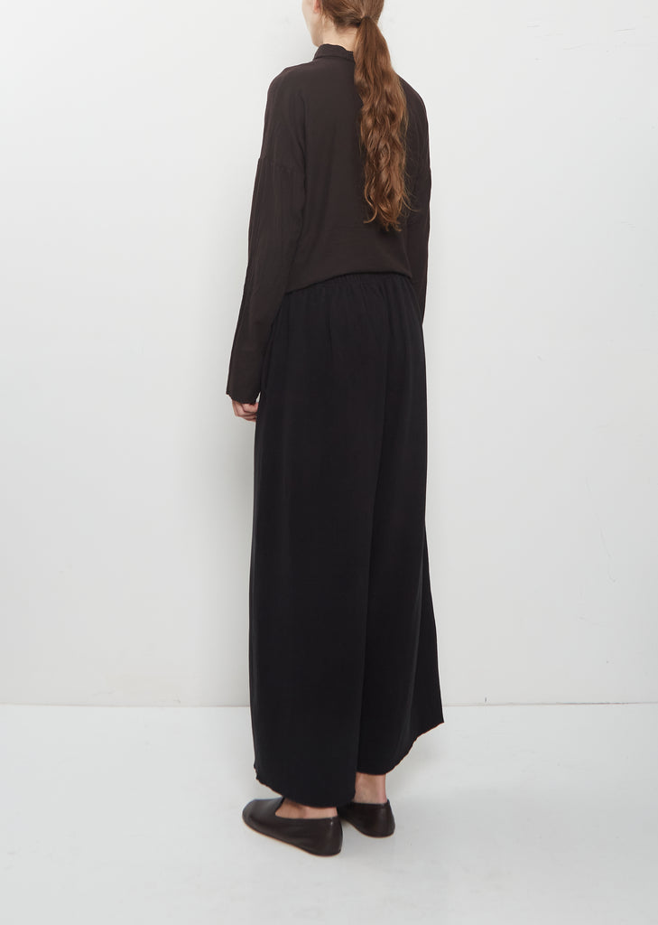 Heavy Jersey Wide Essential Trousers — Black