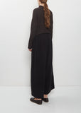 Heavy Jersey Wide Essential Trousers — Black