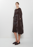 Root Blocks Velvet Dress