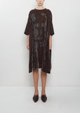 Root Blocks Velvet Dress