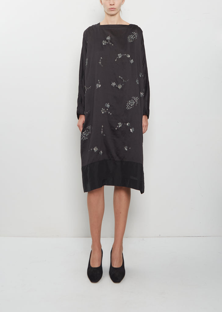 Boat Neck Dress with Inner Dress