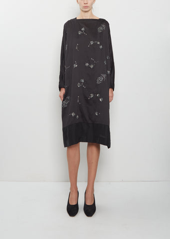 Boat Neck Dress with Inner Dress