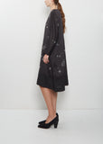 Boat Neck Silk Cotton Dress