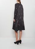 Boat Neck Silk Cotton Dress