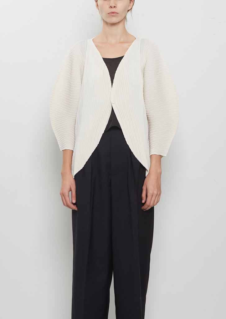 Leaf Pleats Cardigan