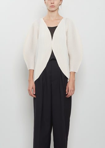 Leaf Pleats Cardigan