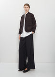 Phil's Flower Beads Wool Jacket — Dark Brown