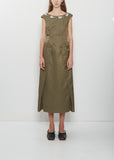 Peeling Waist Embellished Portrait Dress