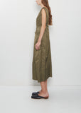 Peeling Waist Embellished Portrait Dress