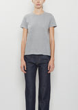 Seamless Crew Neck Cotton Tee — Top Grey