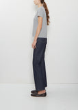 Seamless Crew Neck Cotton Tee — Top Grey