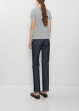 Seamless Crew Neck Cotton Tee — Top Grey