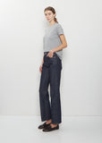 Seamless Crew Neck Cotton Tee — Top Grey