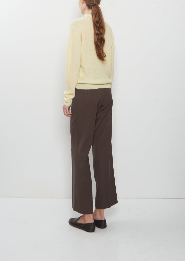 Alpaca Sheer Knit Skipper Polo