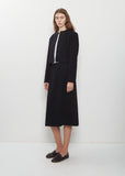 Wool Cotton Collarless Jacket