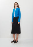 Alpaca Fur Knit Crew Neck Cardigan