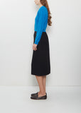 Alpaca Fur Knit Crew Neck Cardigan